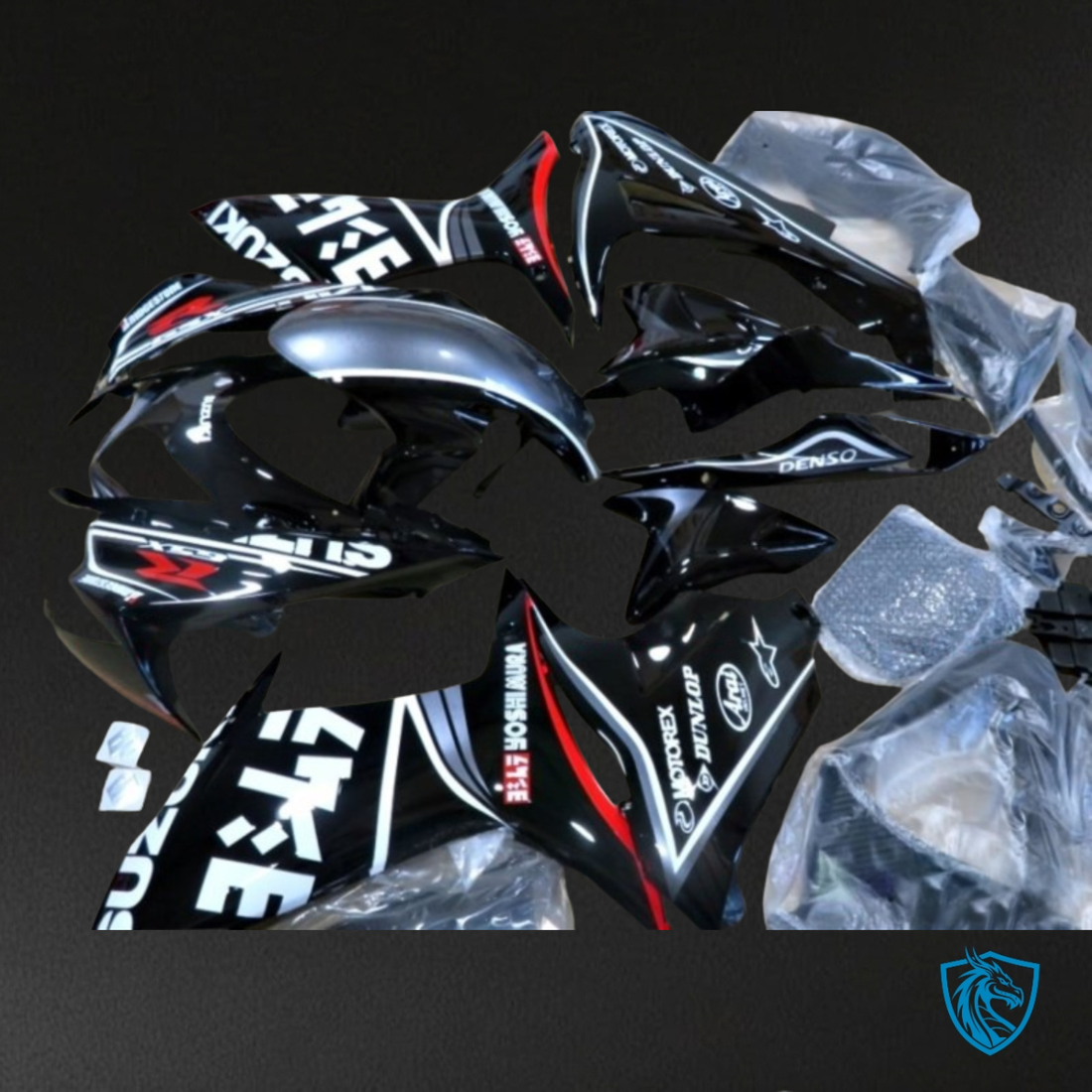 Suzuki GSXR600/750 (2011-2019) Black & White - MERGEment Motorcycle Fairings Kit