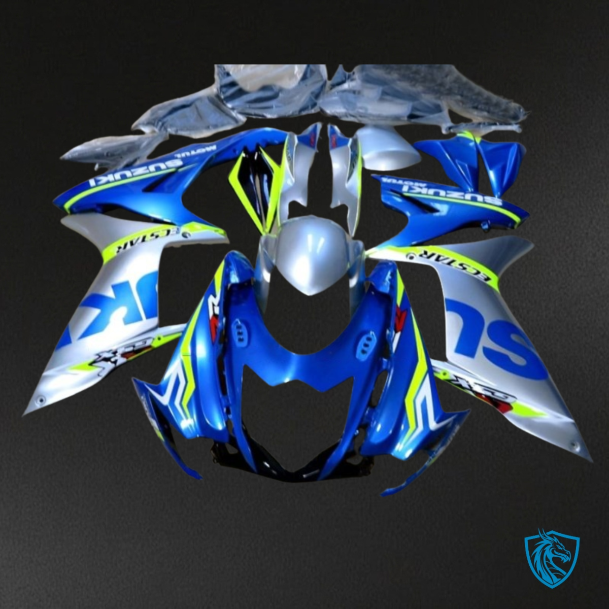 Suzuki GSXR600/750 (2011-2019) Blue, Silver & Lime Green Fairings Kit | ABS Bodywork