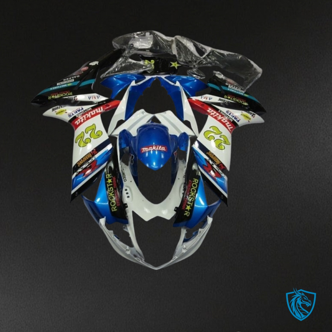Suzuki GSXR600/750 (2011-2019) Blue & White MALITA - Custom ABS Fairing Kit
