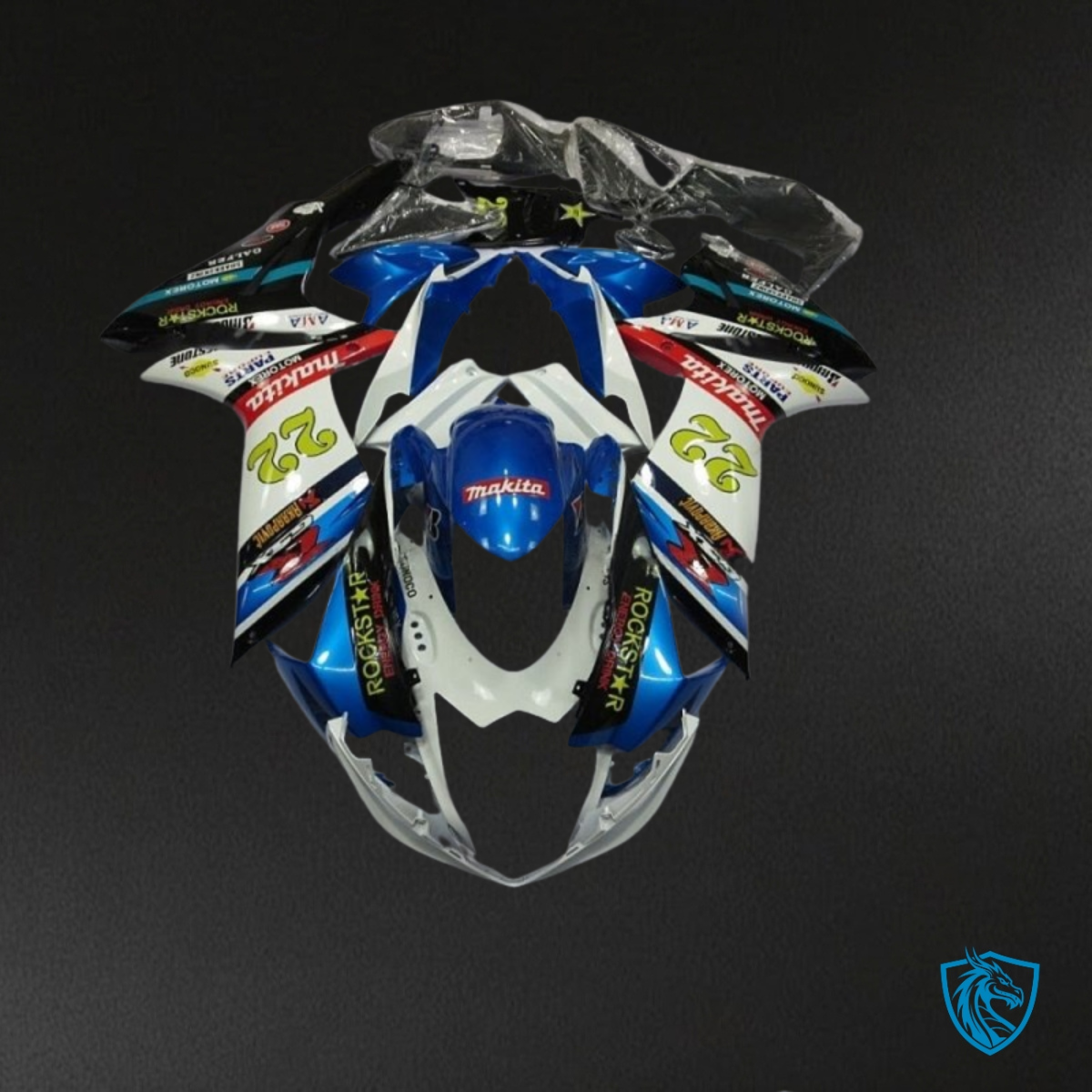 Suzuki GSXR600/750 (2011-2019) Blue & White MALITA - Custom ABS Fairing Kit