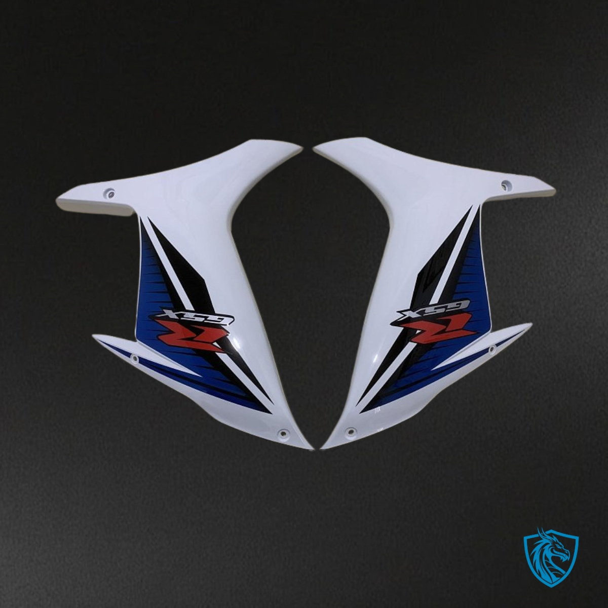 Suzuki GSXR600/750 (2011-2019) White & Blue Logo - MERGEment Motorcycle Fairings Kit