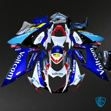 Suzuki GSXR600/750 (2011-2019) Blue & White Fairing Kit - Aftermarket ABS Bodywork