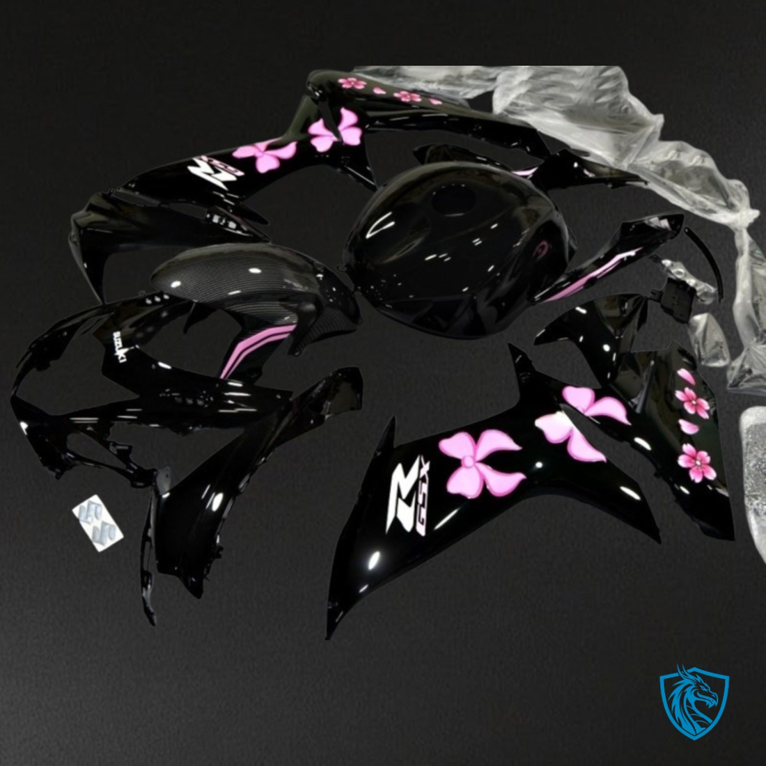 Suzuki GSXR600/750 (2011-2019) Gloss Black Fairings Kit | ABS Bodywork