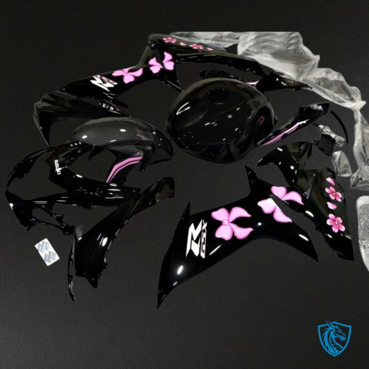 Suzuki GSXR600/750 (2011-2019) Gloss Black Fairings Kit | ABS Bodywork