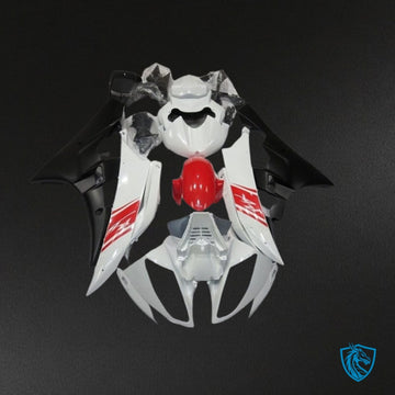 Yamaha YZF R6 (2006-2007) Black, Red & Glossy White Matte - Custom ABS Fairing Kit