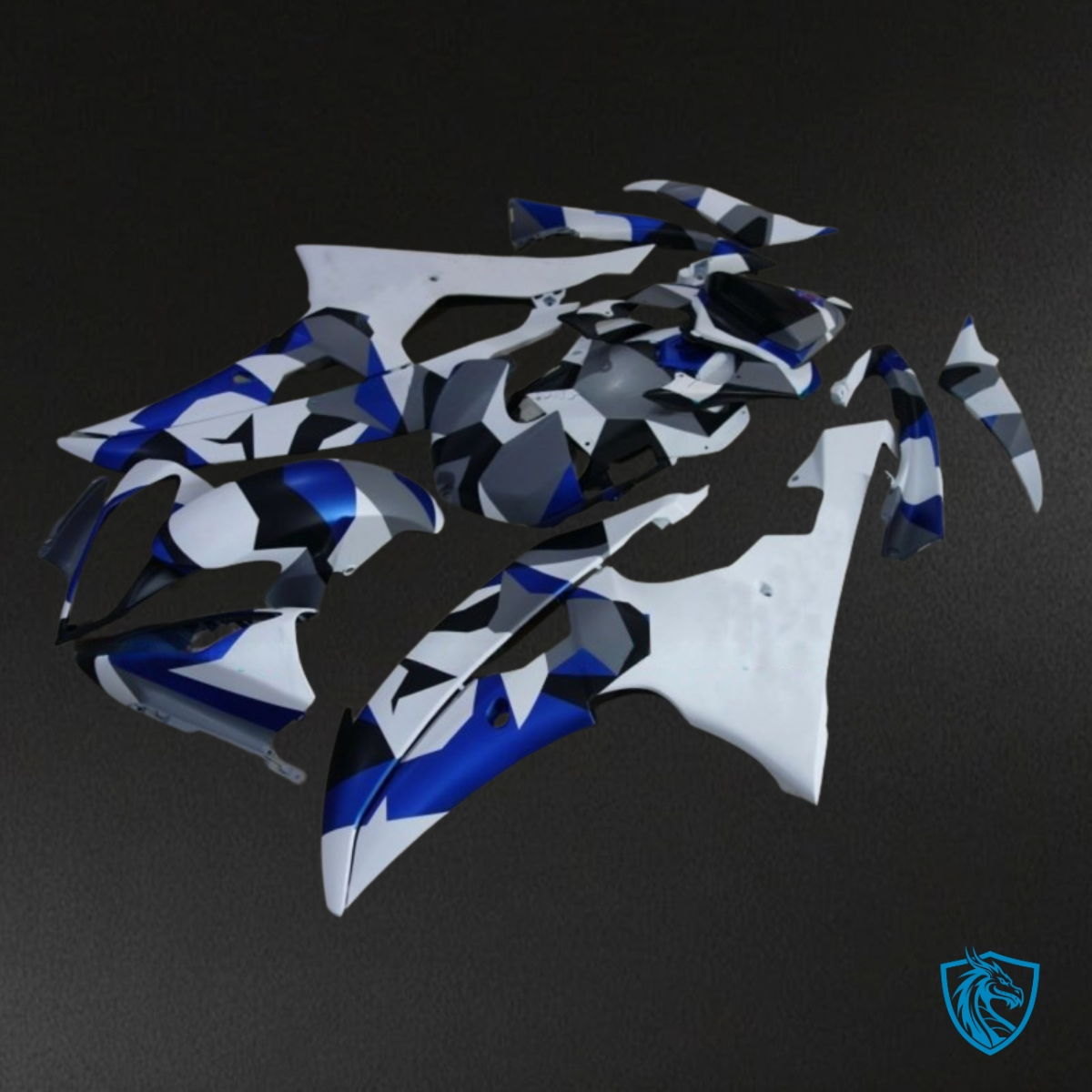 Yamaha YZF R6 (2008-2016) Gray, Blue & White Fairing Kit - Aftermarket ABS Bodywork
