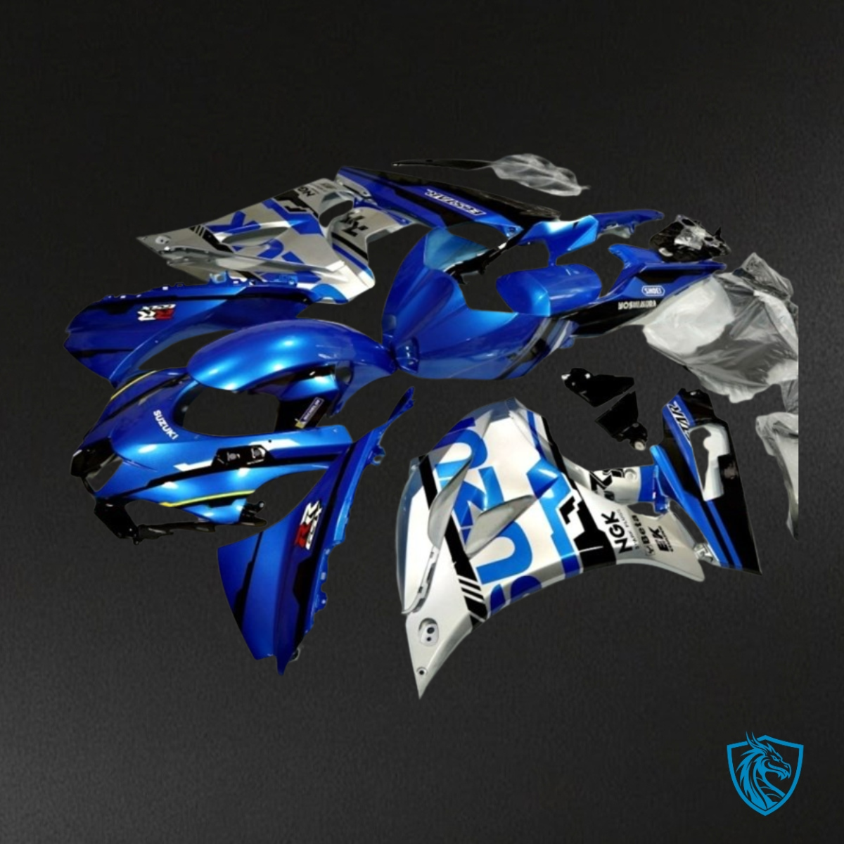 Suzuki GSXR1000 (2017-2020) Blue & White Fairing Kit | ABS Bodywork