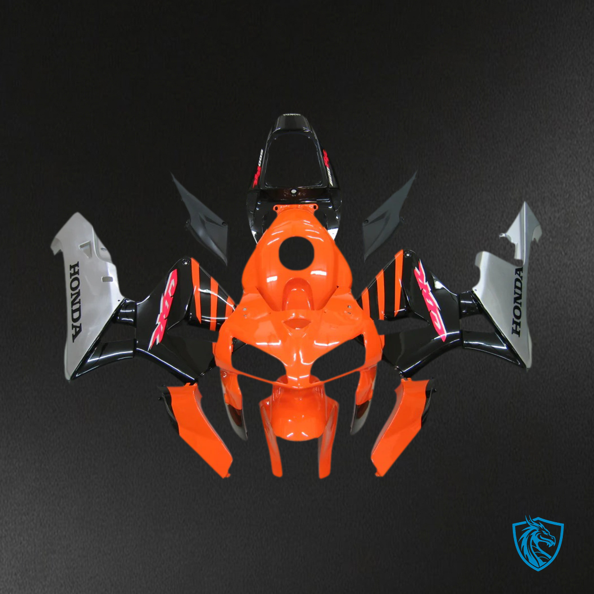 Honda CBR600RR (2005-2006) Black & Orange - Fairing Kit