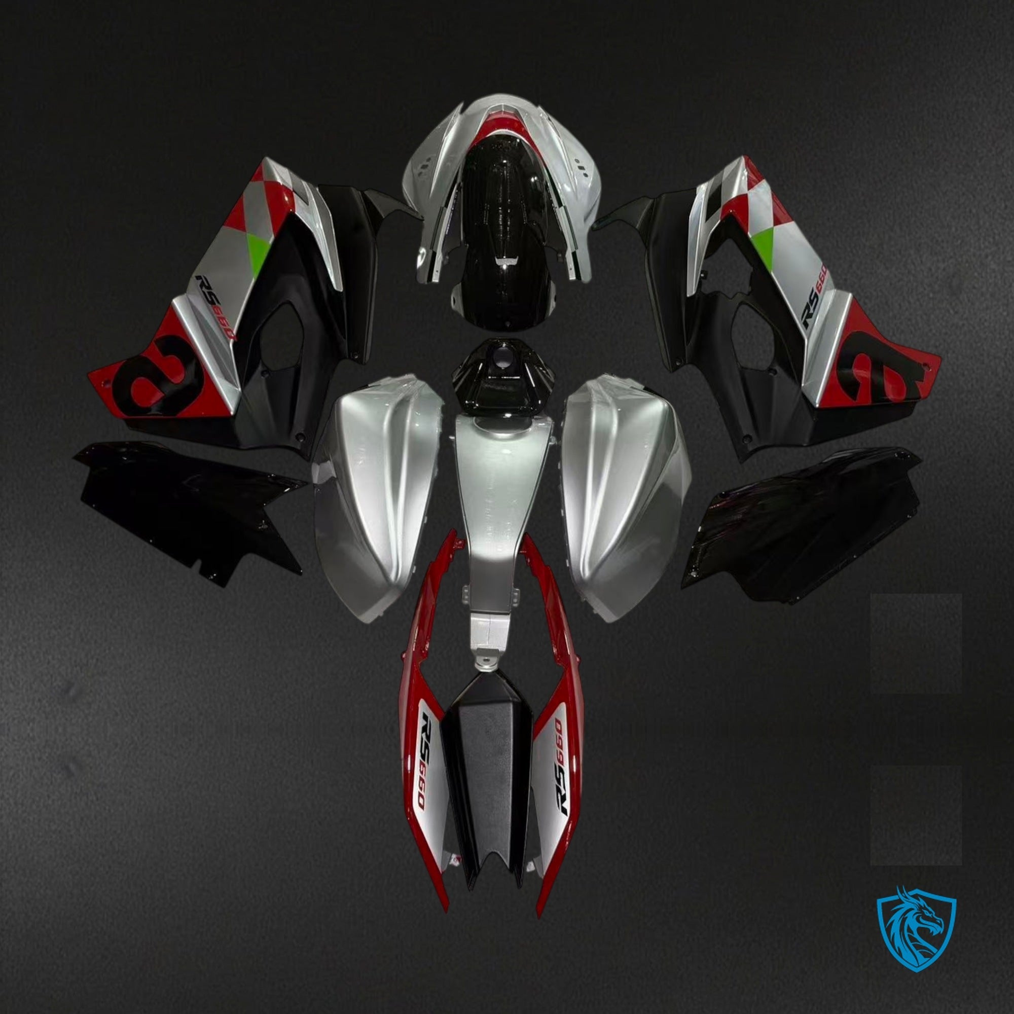 Aprilia RS660 (2020-2024) Gloss Red White Green & Black Fairing Kit - Aftermarket ABS Bodywork