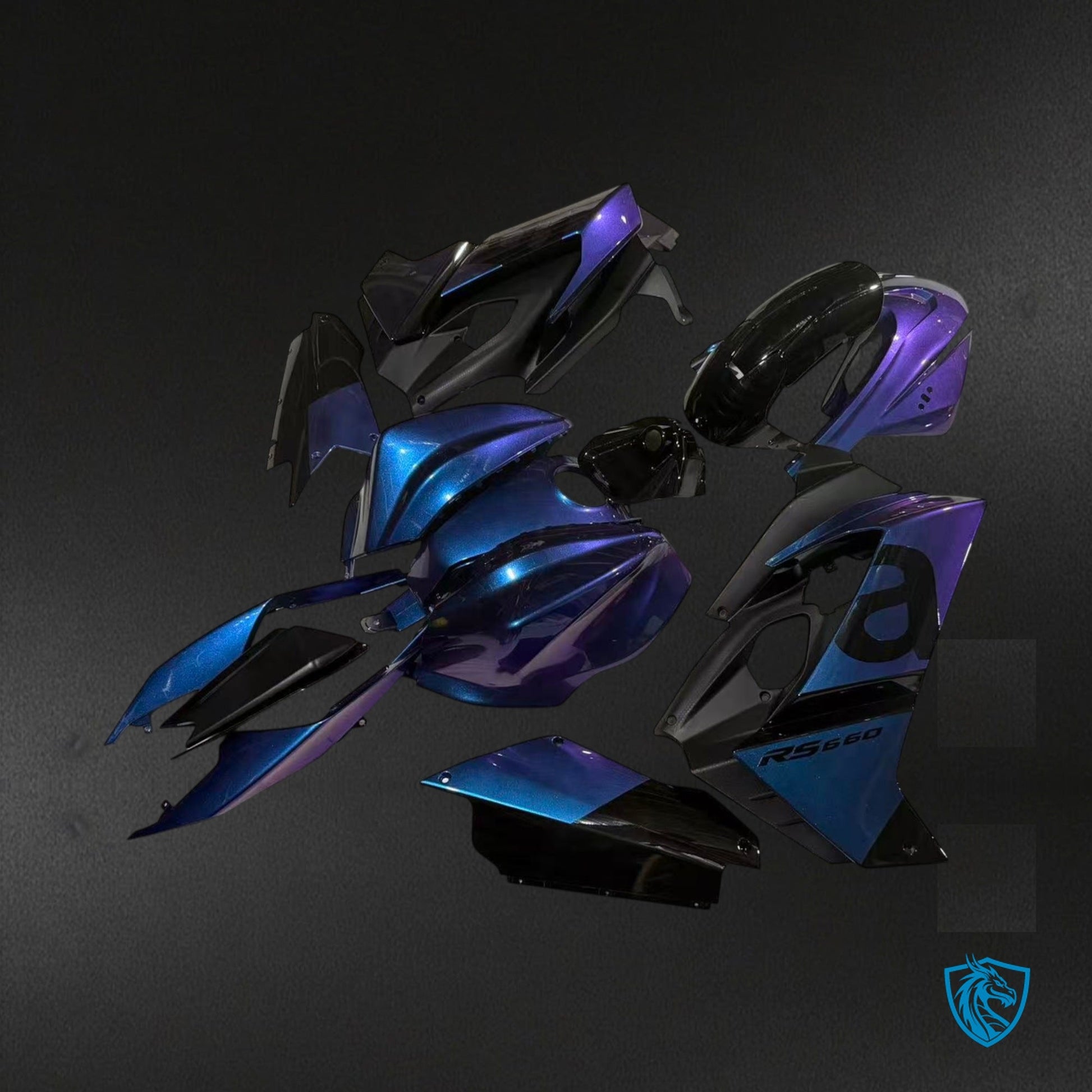 Aprilia RS660 (2020-2024) Gloss Chameleon Purple & Blue Fairing Kit - Aftermarket ABS Bodywork