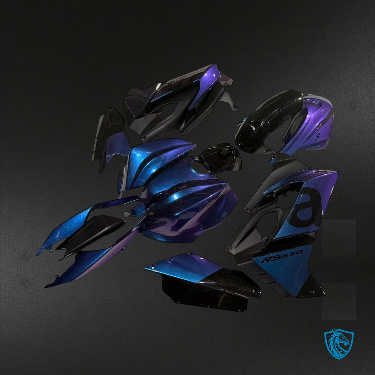 Aprilia RS660 (2020-2024) Gloss Chameleon Purple & Blue Fairing Kit - Aftermarket ABS Bodywork