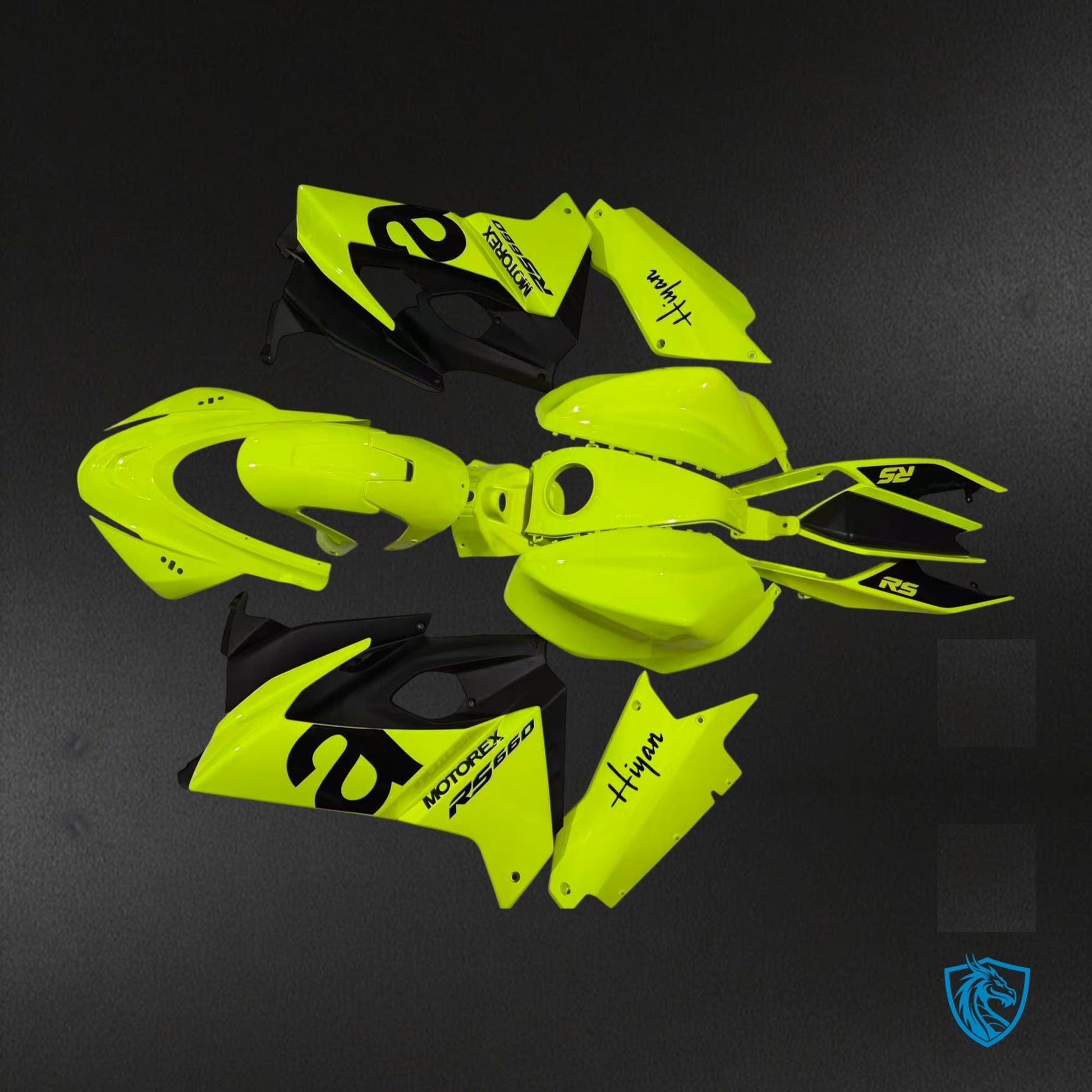Aprilia RS660 (2020-2024) Gloss Neon Yellow Fairing Kit - Aftermarket ABS Bodywork