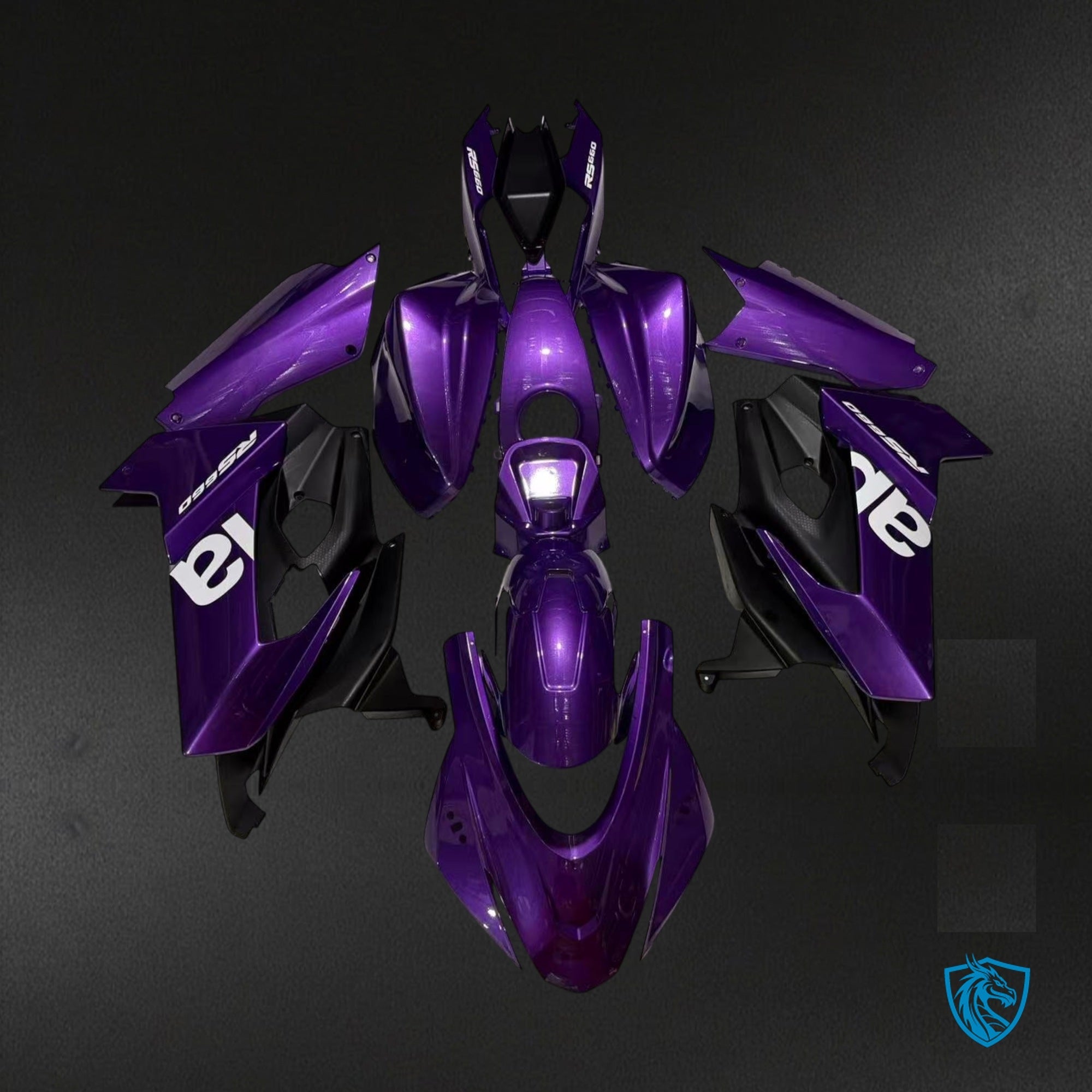 Aprilia RS660 (2020-2024) Gloss Purple & Black Fairing Kit - Aftermarket ABS Bodywork