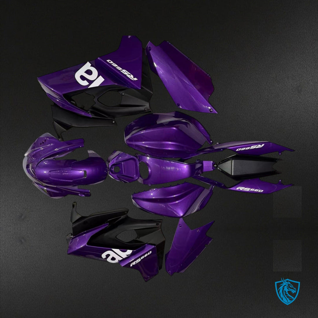 Aprilia RS660 (2020-2024) Gloss Purple & Black Fairing Kit - Aftermarket ABS Bodywork