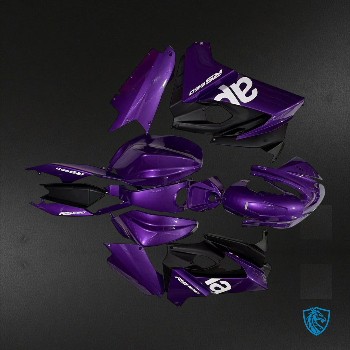 Aprilia RS660 (2020-2024) Gloss Purple & Black Fairing Kit - Aftermarket ABS Bodywork