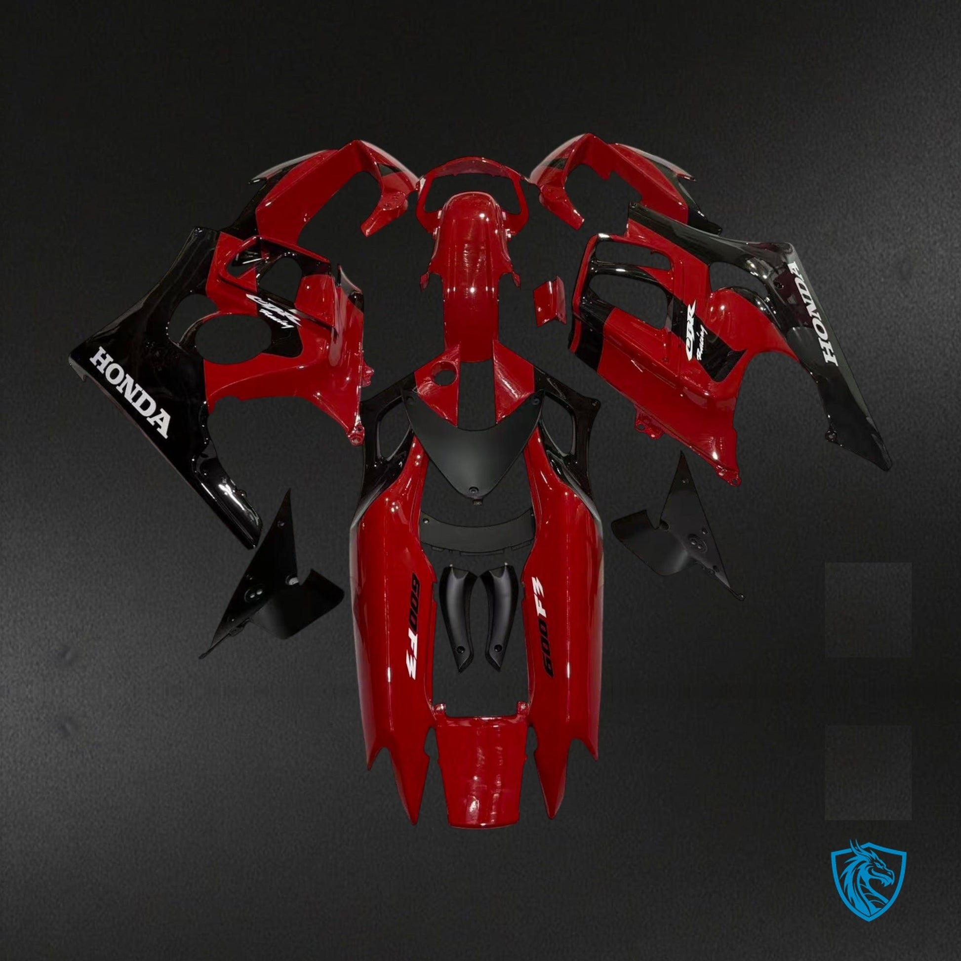 Honda CBR600 F3 (1997-1998) Gloss Red & Black Style 2 Fairing Kit - Aftermarket ABS Bodywork