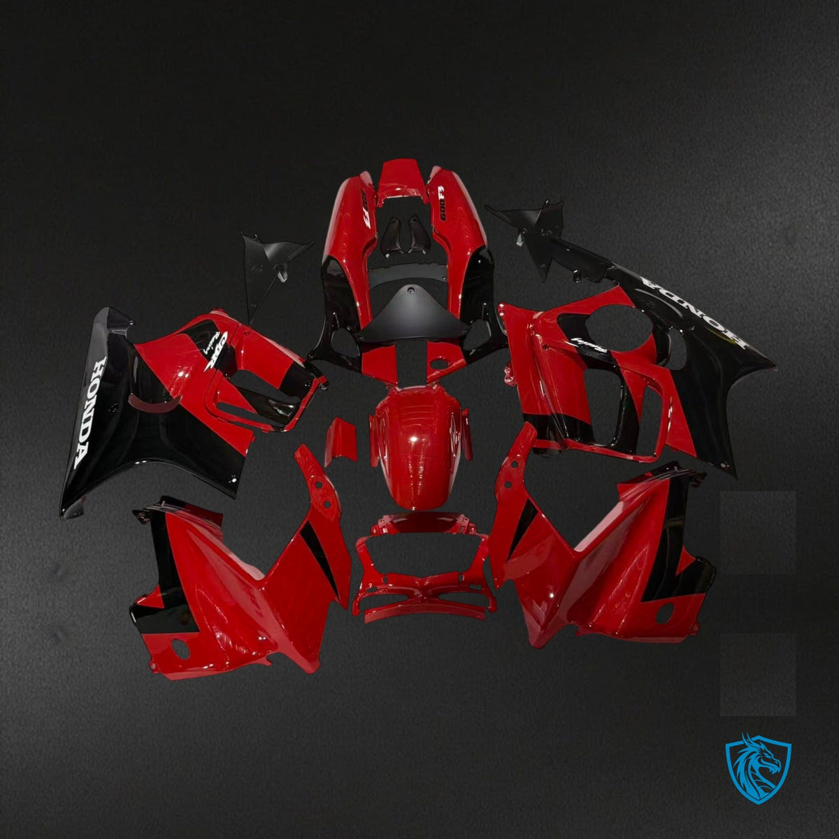 Honda CBR600 F3 (1997-1998) Gloss Red & Black Style 2 Fairing Kit - Aftermarket ABS Bodywork