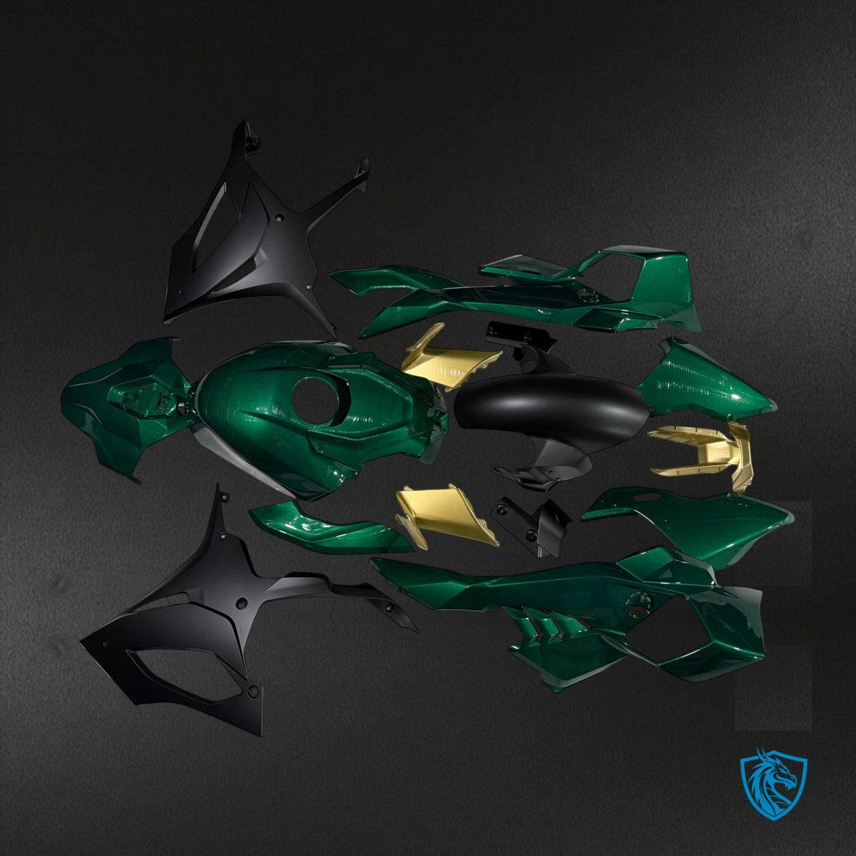 BMW S1000RR (2025-2026) Gloss Green & Black Fairing Kit - Aftermarket ABS Bodywork