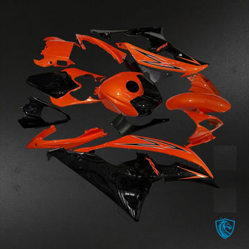 Yamaha R6 (2008-2016) Gloss Orange & Black Fairing Kit - Aftermarket ABS Bodywork