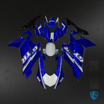 Yamaha R6 (2017-2023) Gloss Blue & White Fairing Kit - Aftermarket ABS Bodywork