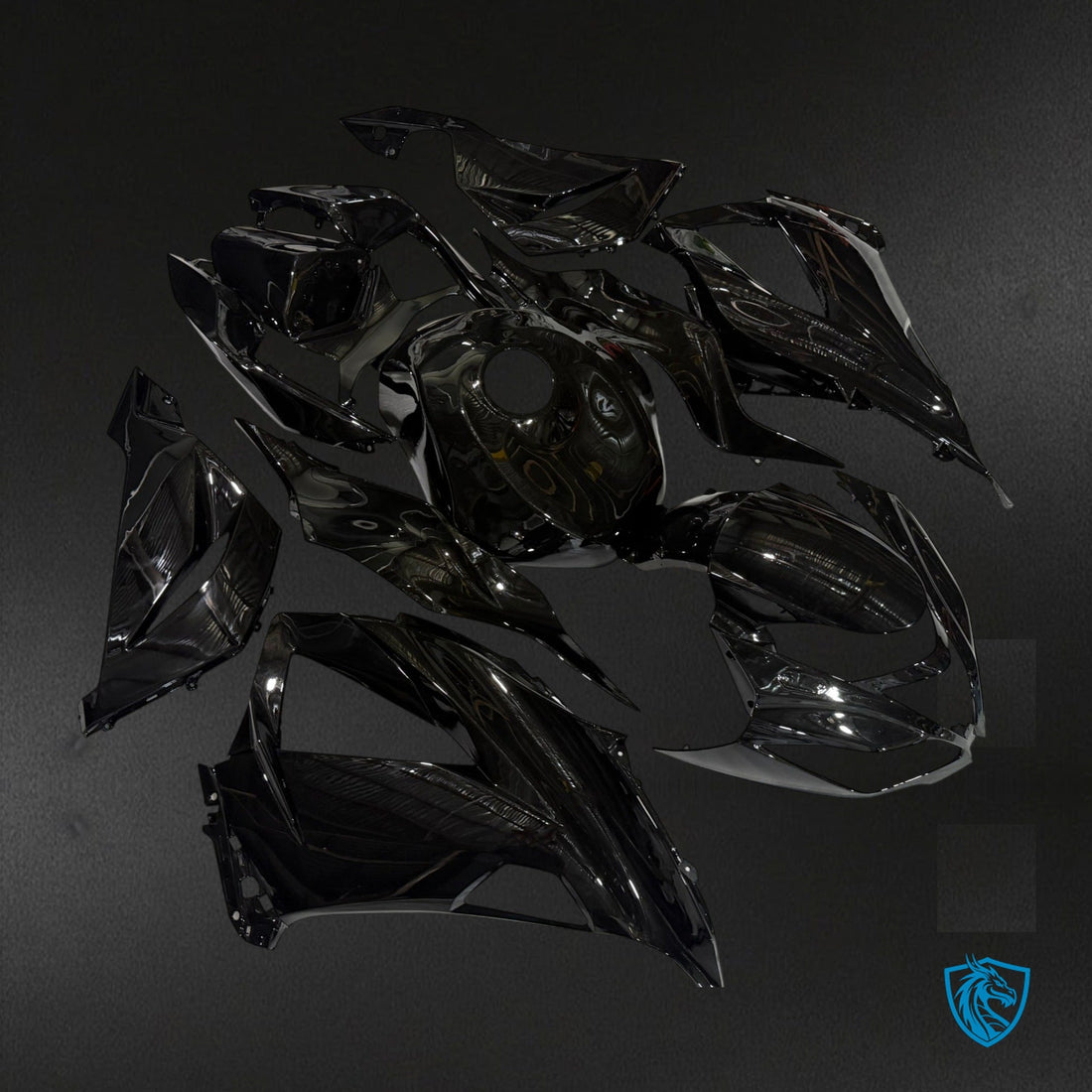 Kawasaki ZX-6R (2013-2017) Gloss Black Fairing Kit - Aftermarket ABS Bodywork