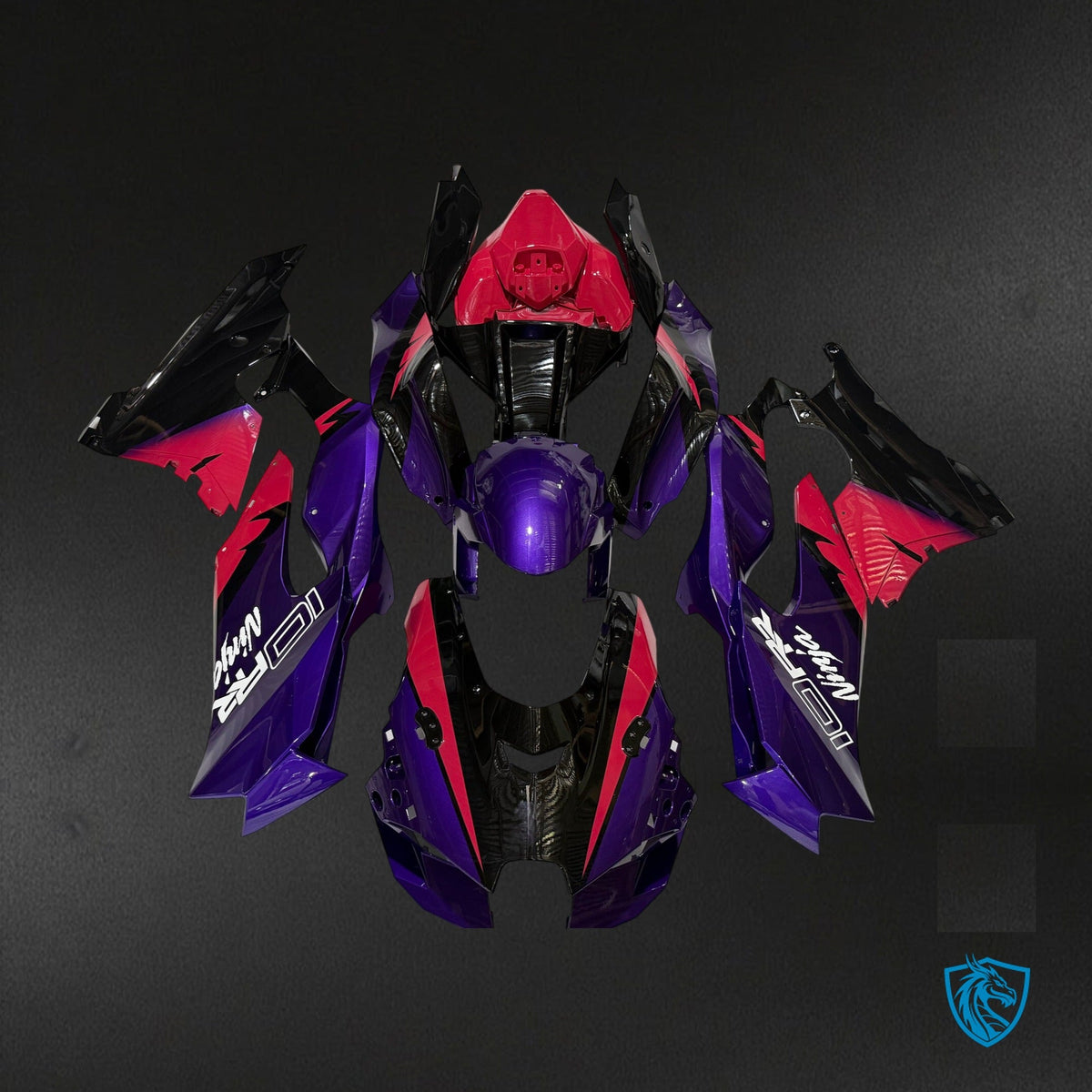 Kawasaki ZX-10R (2021-2025) Gloss Purple Red & Black Fairing Kit - Aftermarket ABS Bodywork