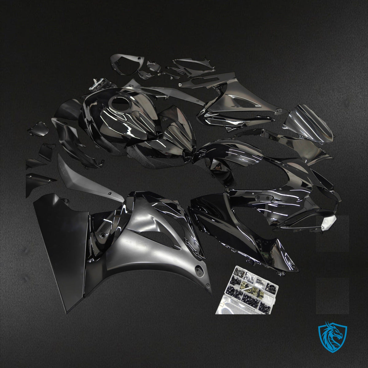 Suzuki GSX-R1000 GSX-R1000R (2017-2025) Gloss Black Fairing Kit - Aftermarket ABS Bodywork