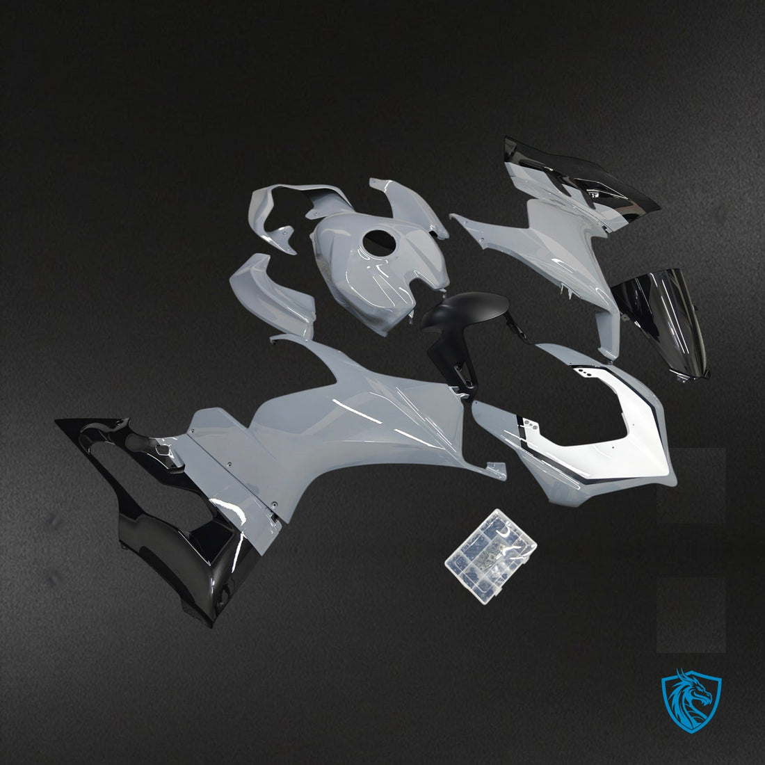 Ducati Panigale V2 (2020-2023) Dark Grey & Black Gloss Fairing Kit - Aftermarket ABS Bodywork