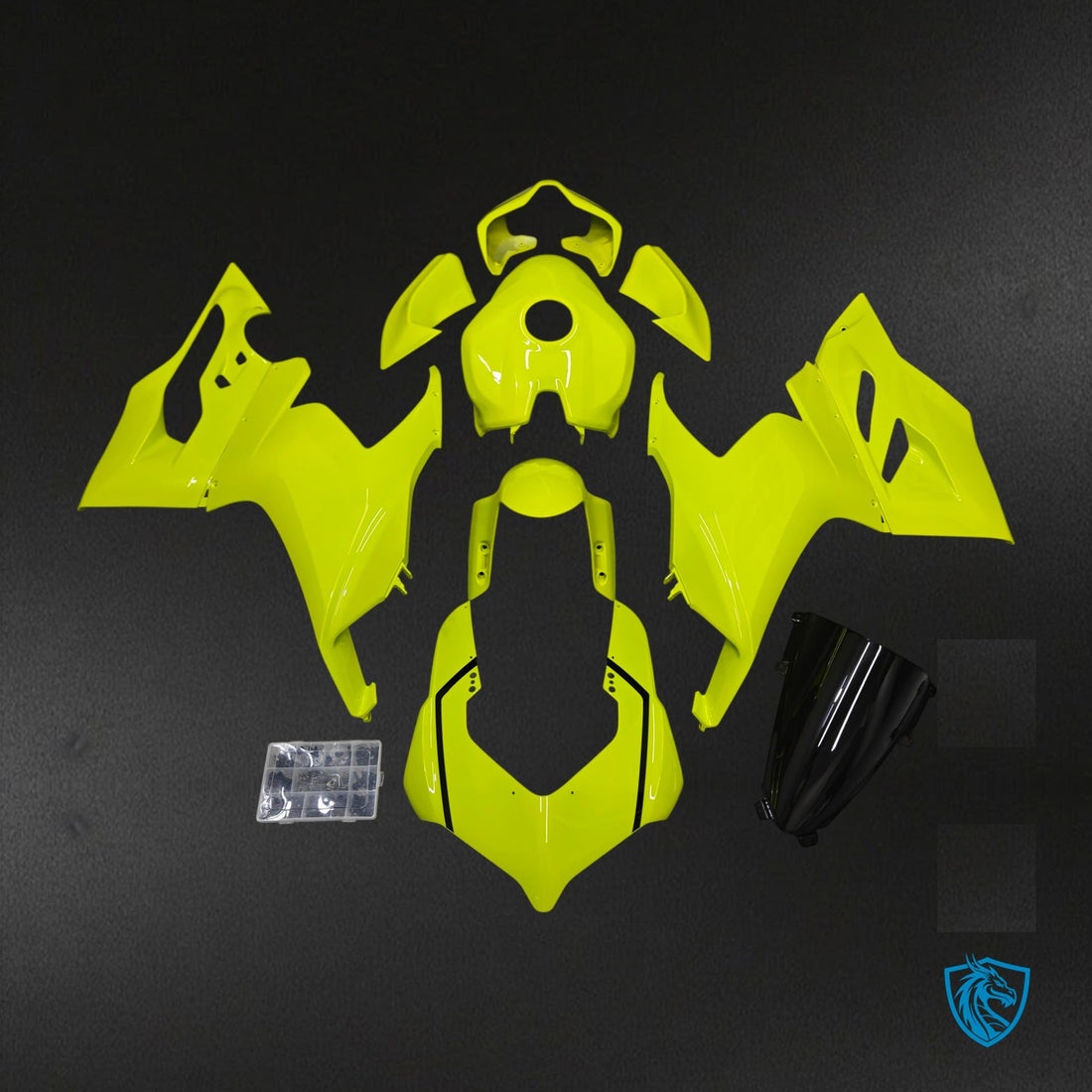 Ducati Panigale V2 (2020-2023) Neon Yellow Gloss Fairing Kit - Aftermarket ABS Bodywork