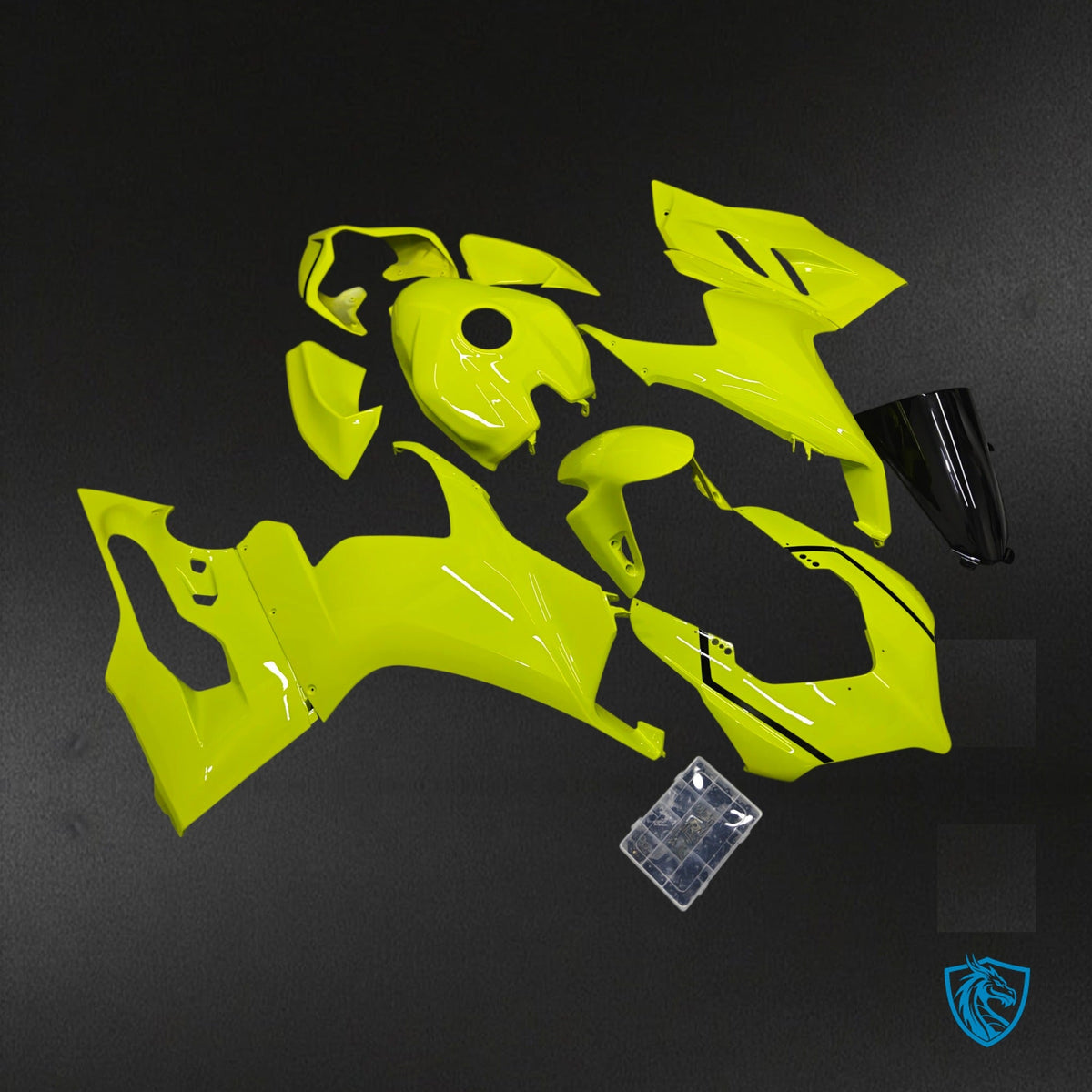 Ducati Panigale V2 (2020-2023) Neon Yellow Gloss Fairing Kit - Aftermarket ABS Bodywork