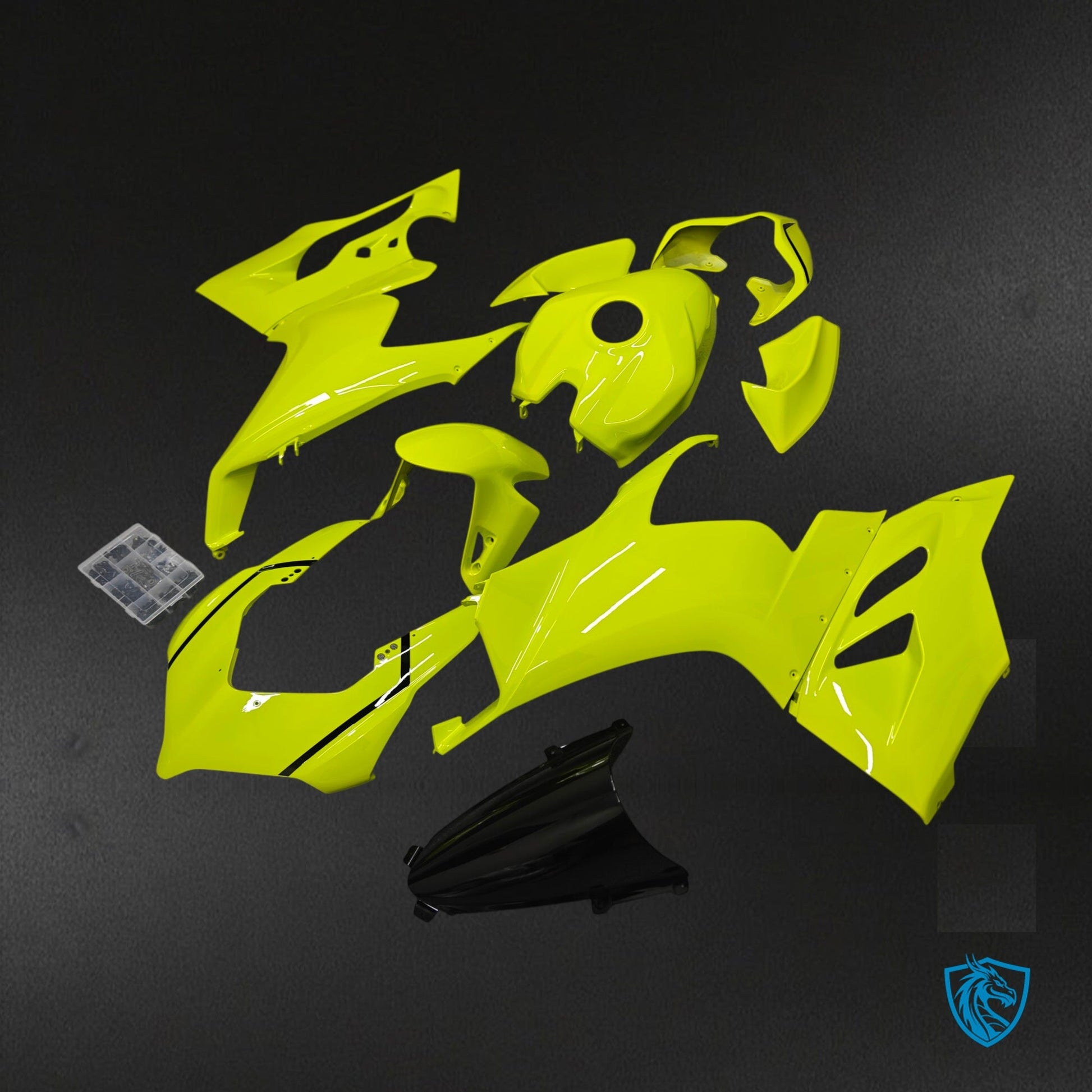 Ducati Panigale V2 (2020-2023) Neon Yellow Gloss Fairing Kit - Aftermarket ABS Bodywork