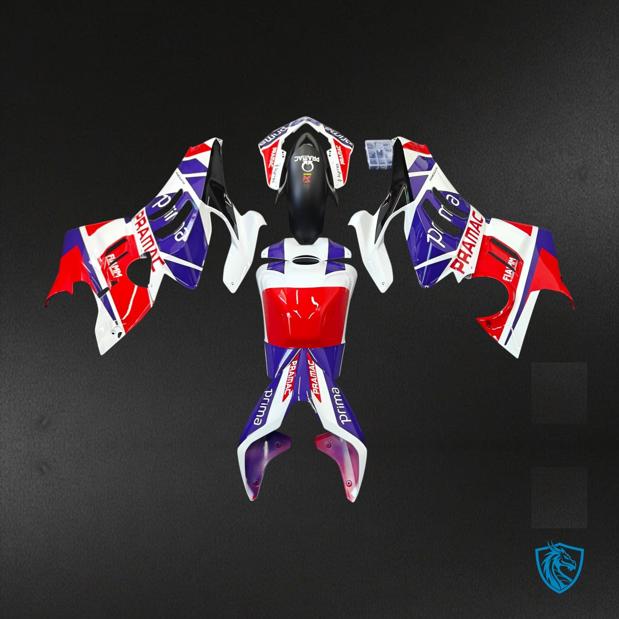 Ducati Panigale V4 V4S V4R (2022-2023) White Purple & Red Gloss Fairing Kit - Aftermarket ABS Bodywork