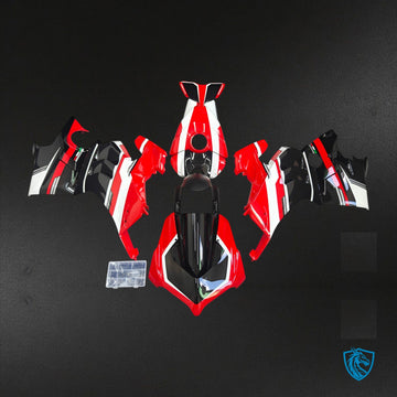 Ducati Panigale V4 V4S V4R (2022-2023) Red Black & White Gloss Fairing Kit - Aftermarket ABS Bodywork