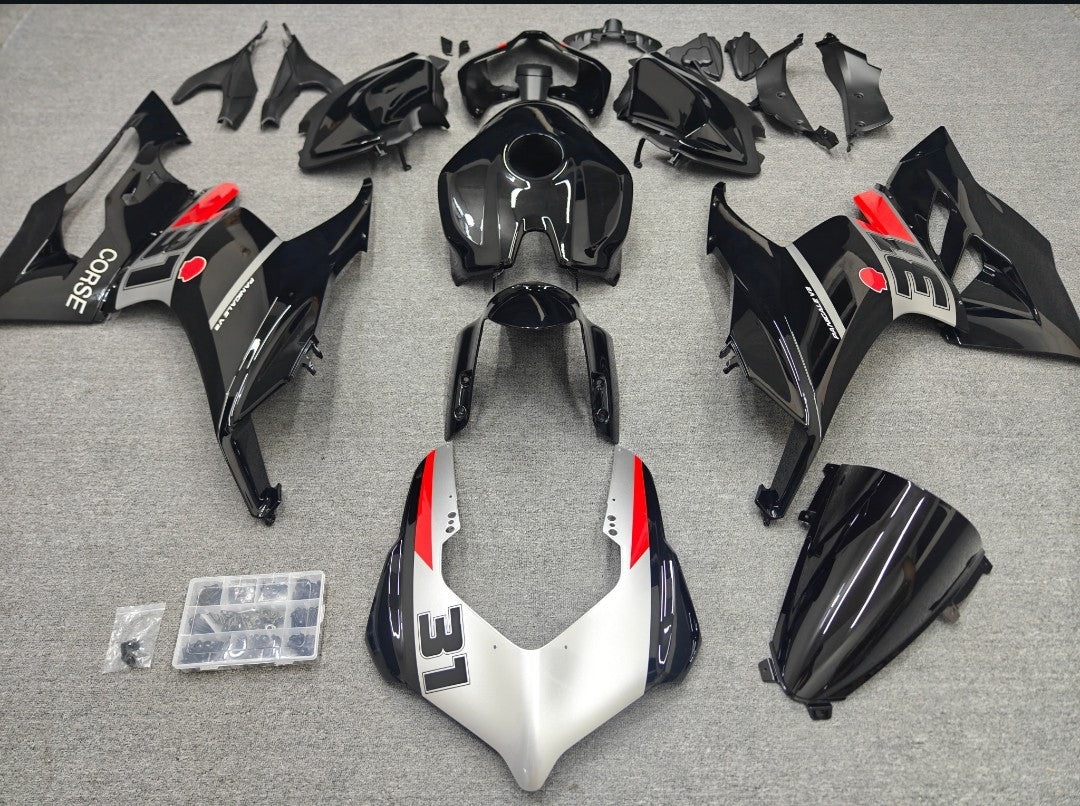 Ducati Panigale V2 2020-2024 Black White & Red Gloss fairing kit - complete set