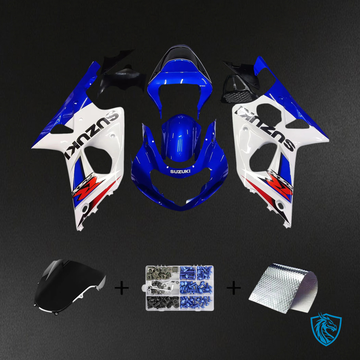 Suzuki GSXR1000 (2000-2002) Blue with White - Fairing Kit