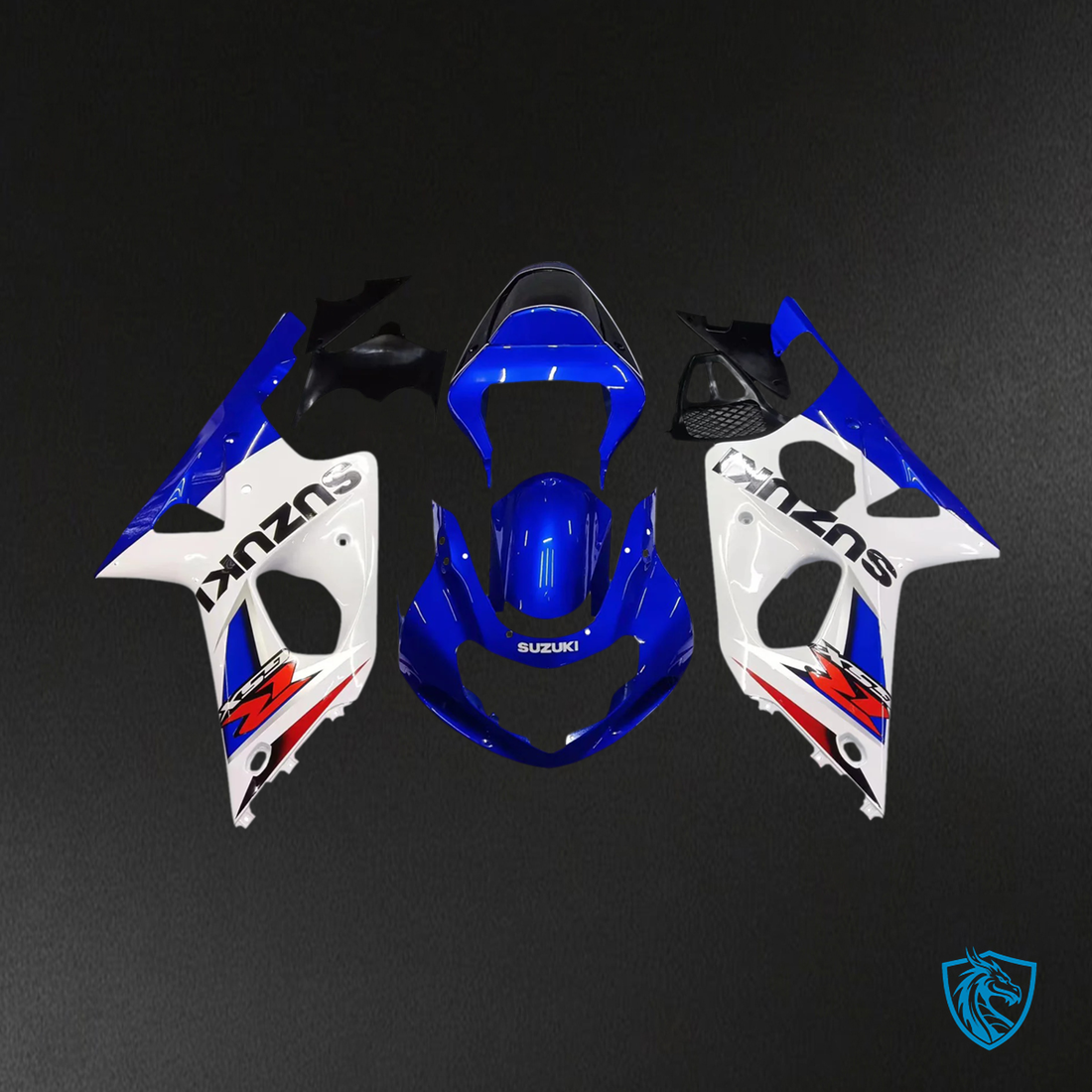 Suzuki GSXR1000 (2000-2002) Blue with White - Fairing Kit