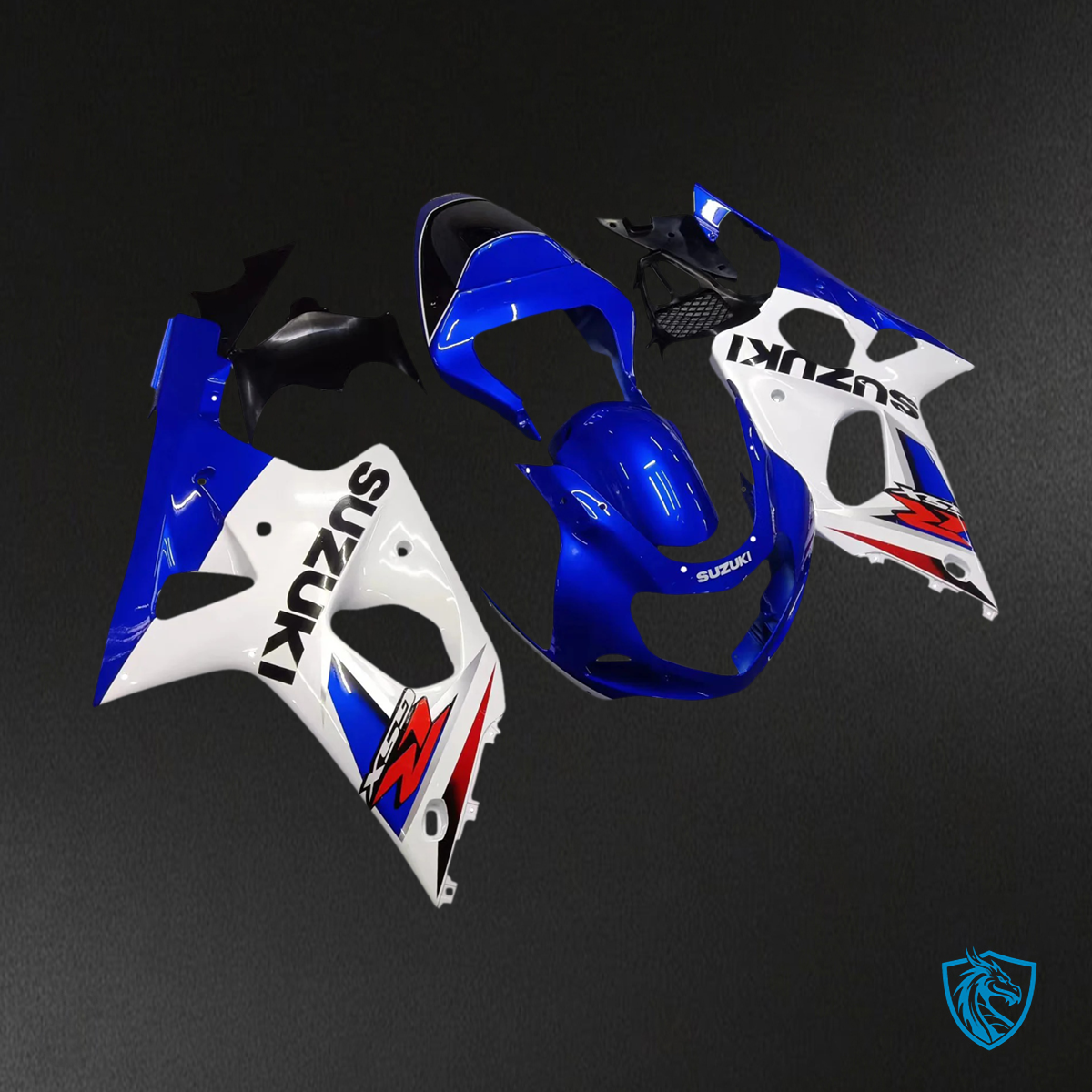 Suzuki GSXR1000 (2000-2002) Blue with White - Fairing Kit