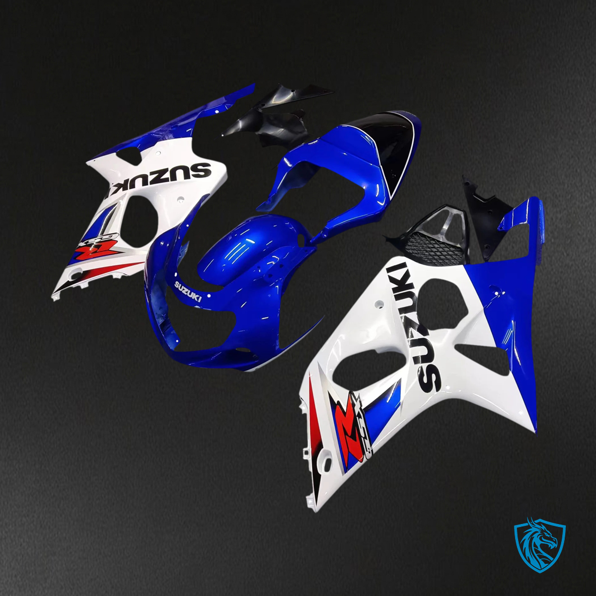 Suzuki GSXR1000 (2000-2002) Blue with White - Fairing Kit