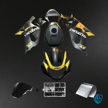 Suzuki GSXR600 (2001-2003) & GSXR750 (2000-2003) Matte Black & Gold - Fairing Kit