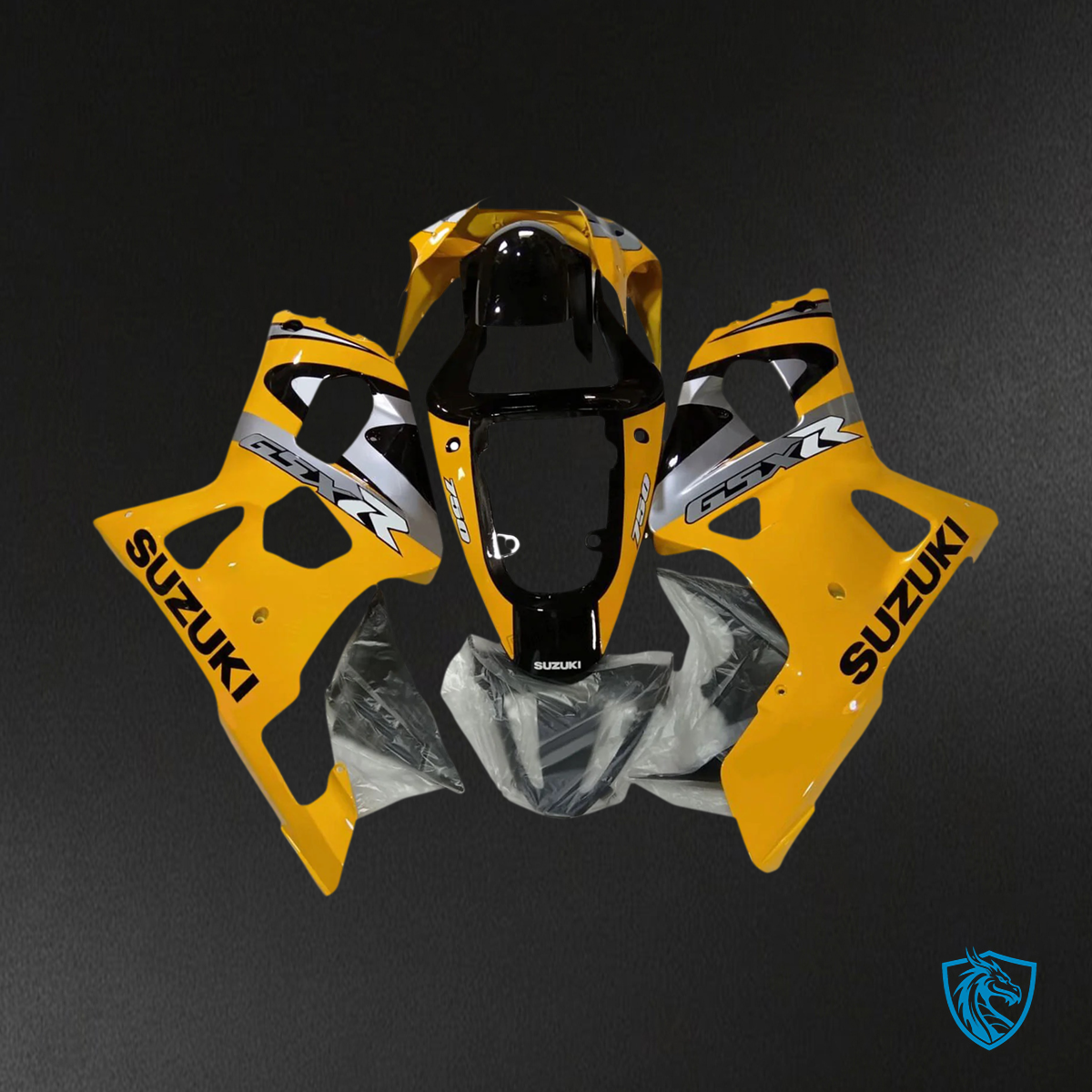 Suzuki GSXR600 (2001-2003) GSXR750 (2000-2003) Yellow and Gray - Fairing Kit