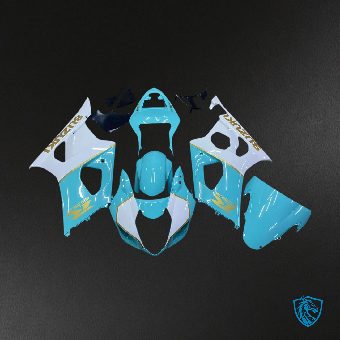 Suzuki GSXR1000 (2003-2004) Blue with White - Fairing Kit