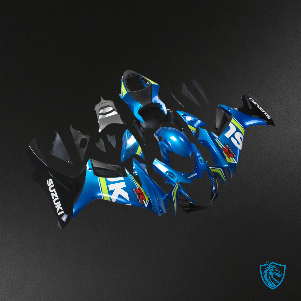 Suzuki GSXR600-750 (2011-2025) Blue With Black - Fairing Kit