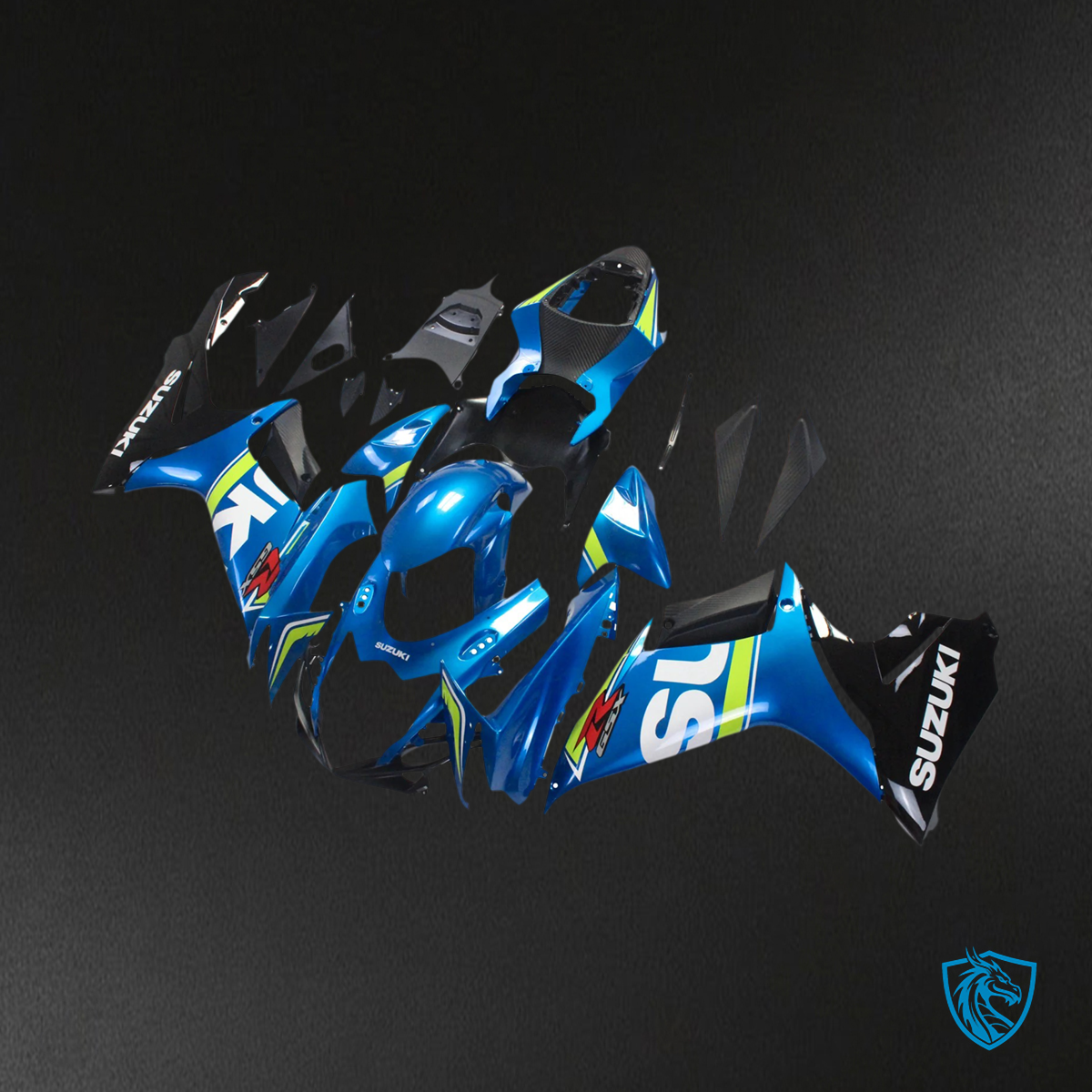 Suzuki GSXR600-750 (2011-2025) Blue With Black - Fairing Kit