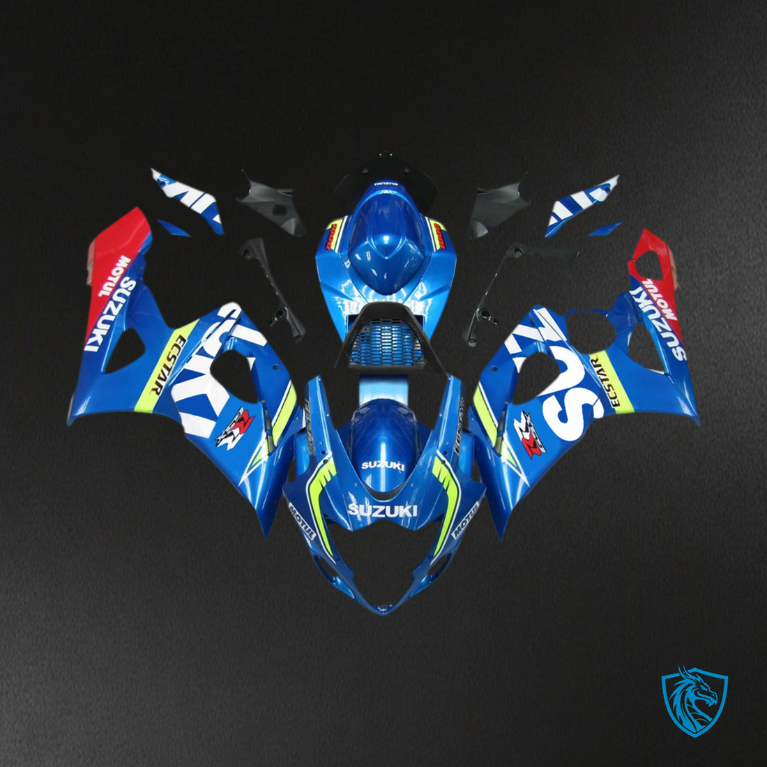 Suzuki GSXR1000 (2003-2004) K3 Blue & White Injection Fairing Kit - Aftermarket ABS Bodywork