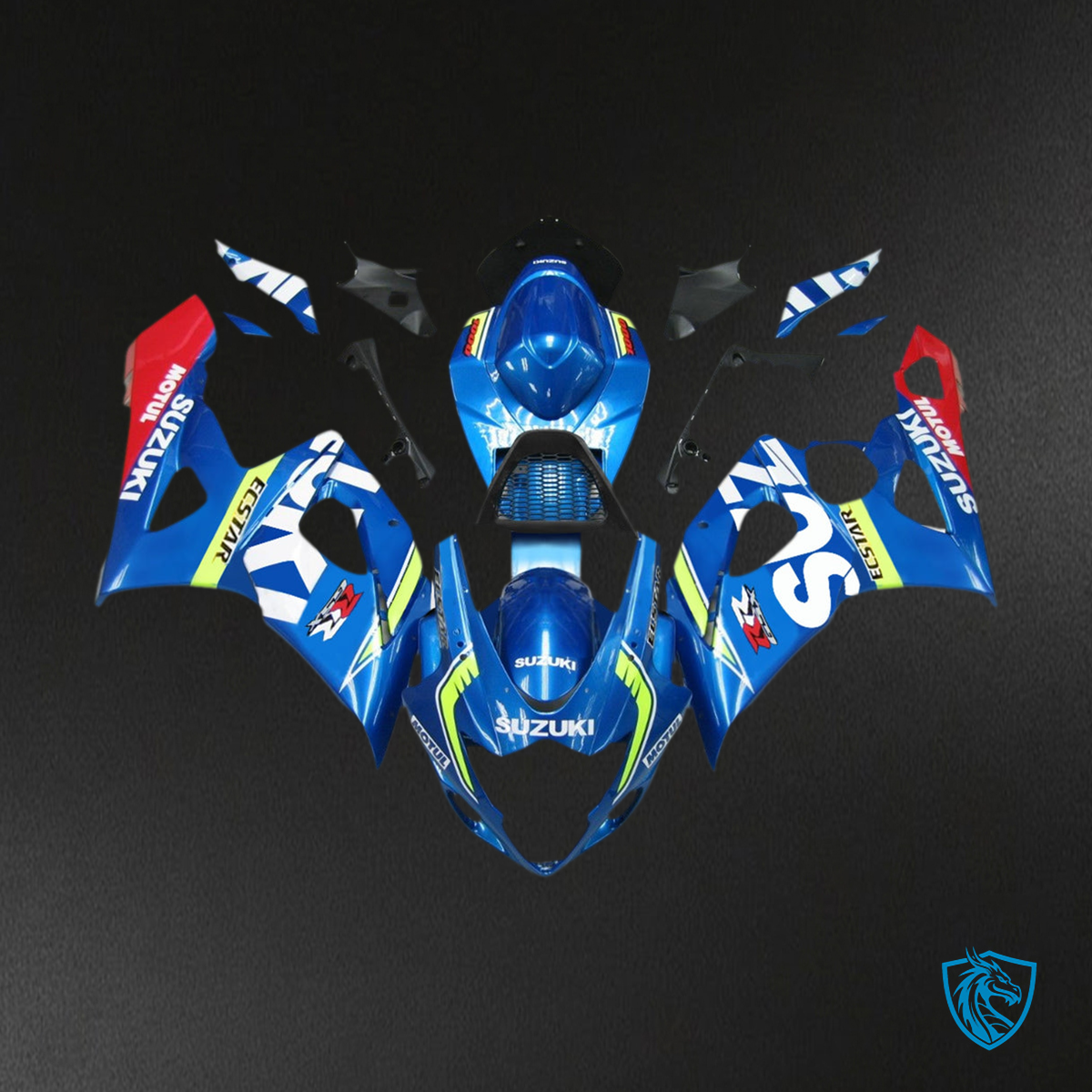 Suzuki GSXR1000 (2003-2004) K3 Blue & White Injection Fairing Kit - Aftermarket ABS Bodywork