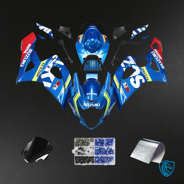 Suzuki GSXR1000 (2003-2004) K3 Blue & White Injection Fairing Kit - Aftermarket ABS Bodywork