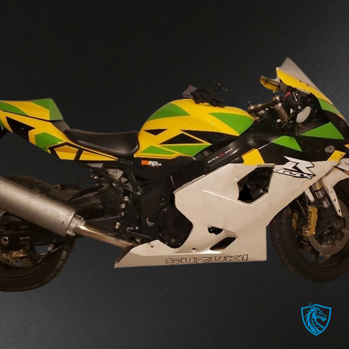 Suzuki GSXR600/750 (2004-2005) Yellow, Green & White - MERGEment Motorcycle Fairings Kit