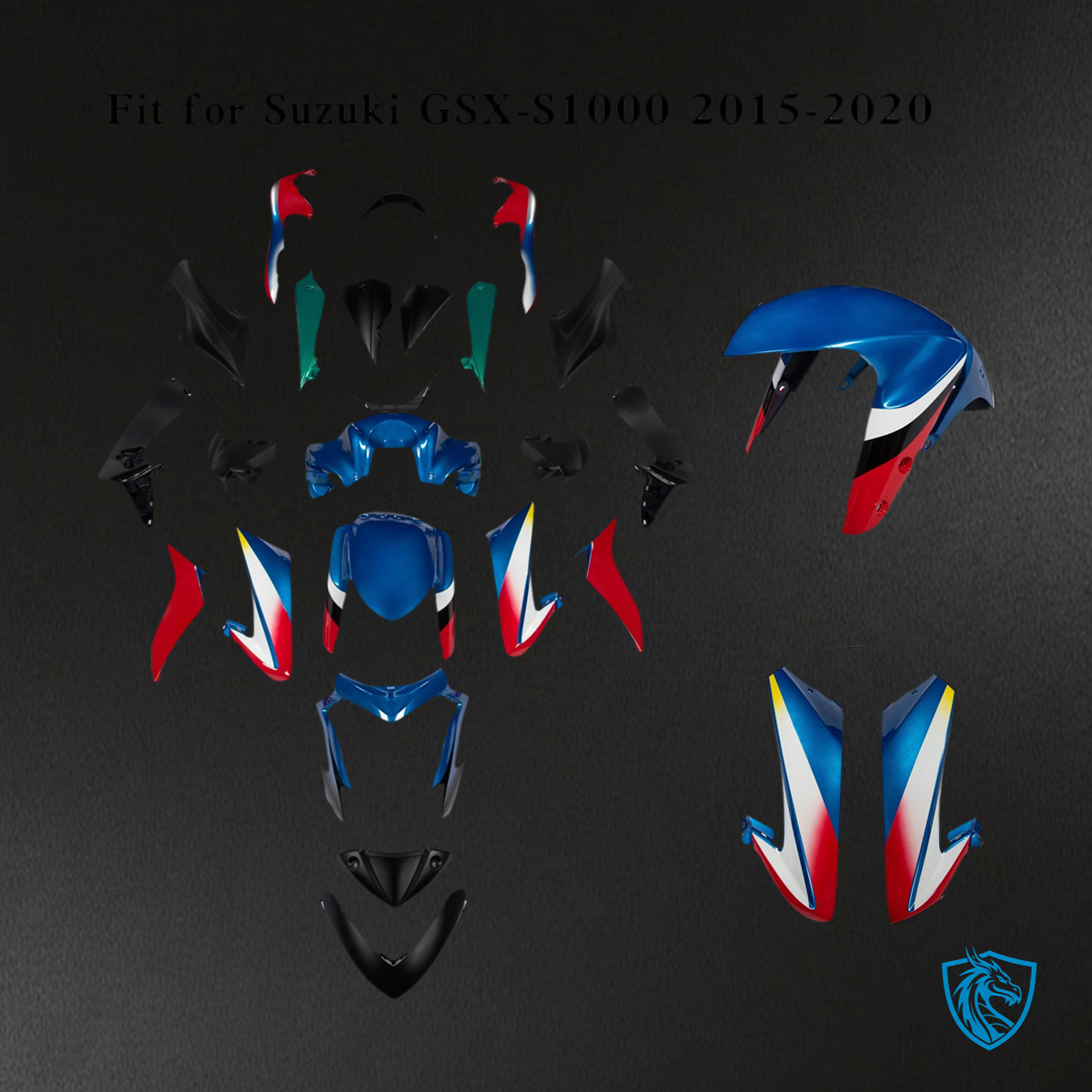 Suzuki GSX-S 1000 (2015-2020) Blue & Red - Fairing Kit