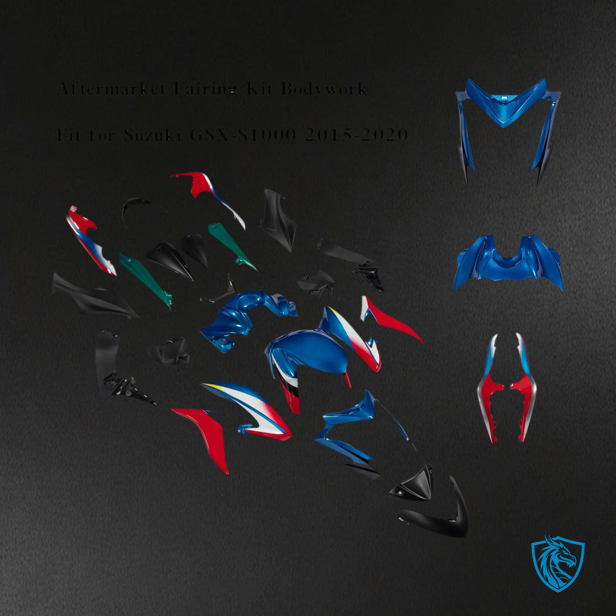 Suzuki GSX-S 1000 (2015-2020) Blue & Red - Fairing Kit