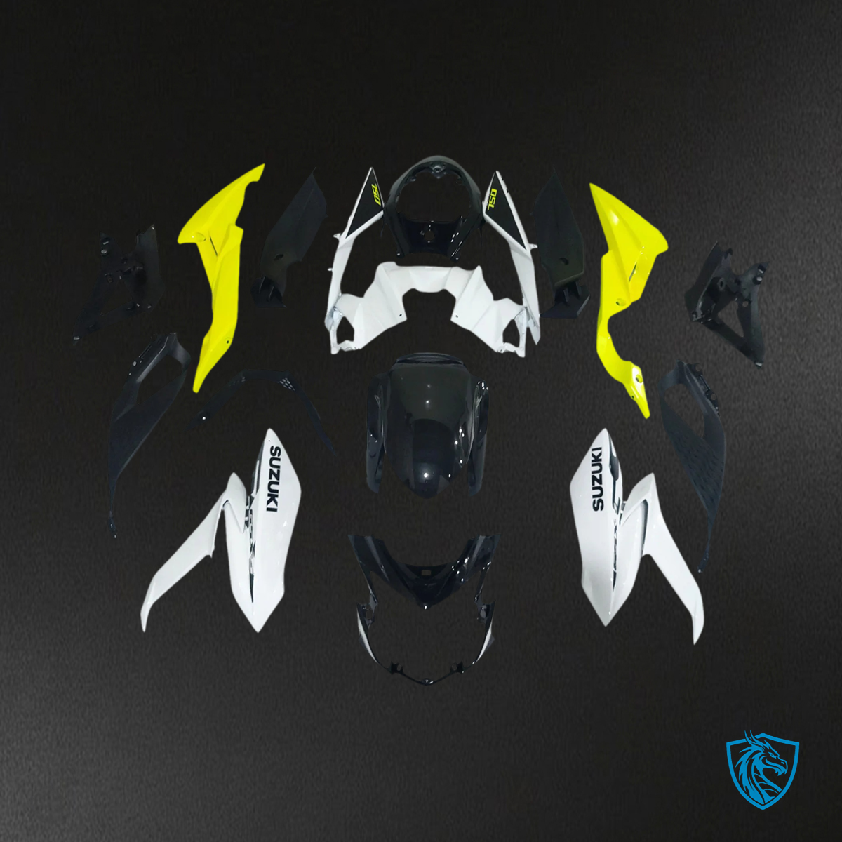 Suzuki GSX-S 750 (2017-2022) White & Yellow - Fairing Kit